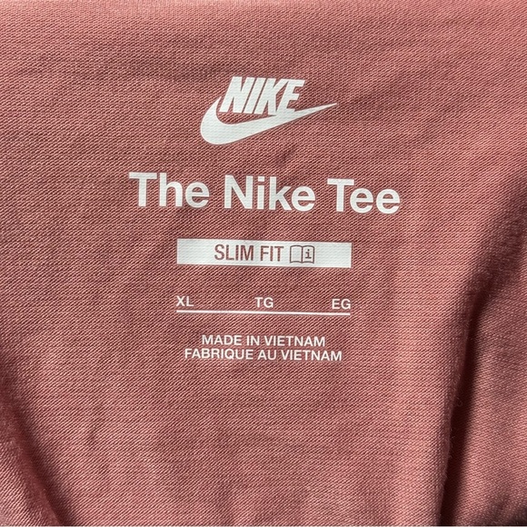 Nike Pink Slim Fit Tee XL Women’s Casual Short Sleeve Shirt NWT - Picture 6 of 7